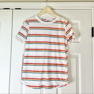 PINK Victoria’s Secret Rainbow Striped Tee